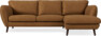 Madison Lux - 2-sits soffa med schäslong höger - Brun