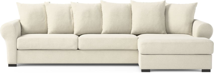 Town - 3-sits soffa med schäslong höger - Vit