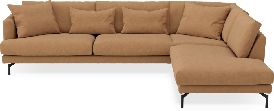 Harper - 3-sits soffa med divan höger - Gul