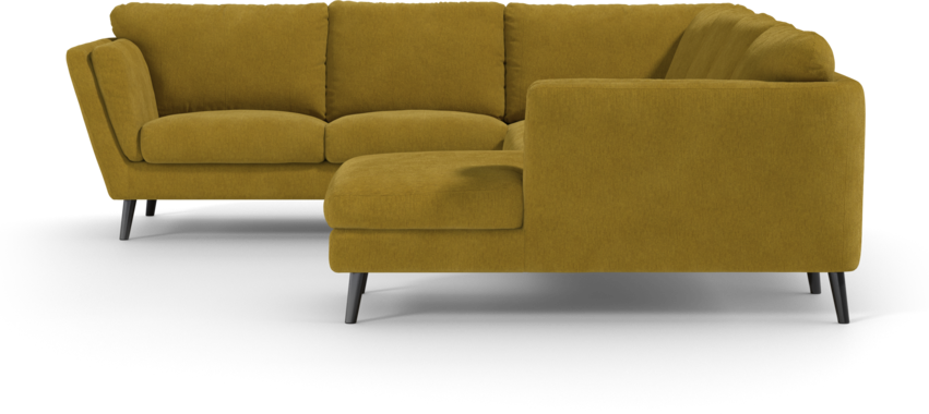 Madison Lux - Hörnsoffa med schäslong höger - Gul