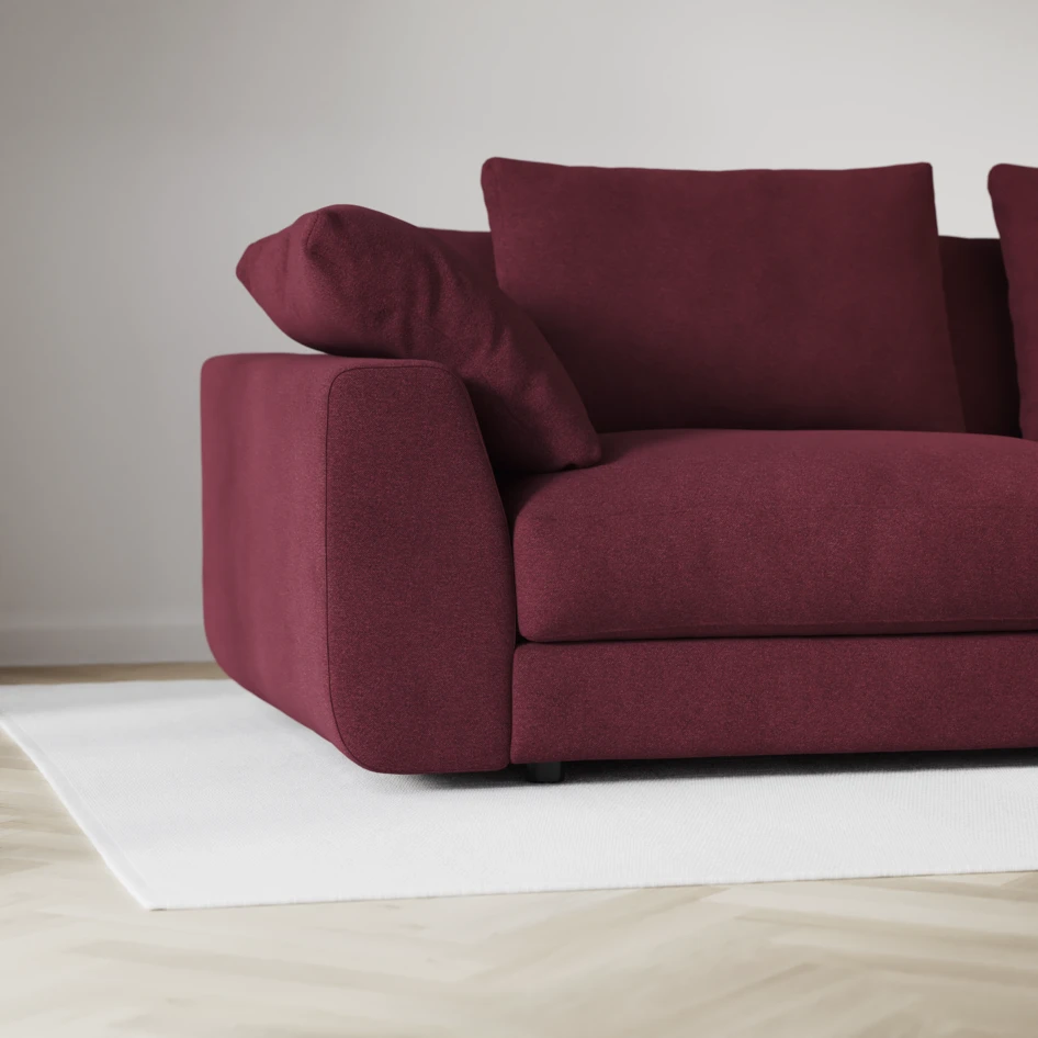 Amie - 4-sits soffa - Röd