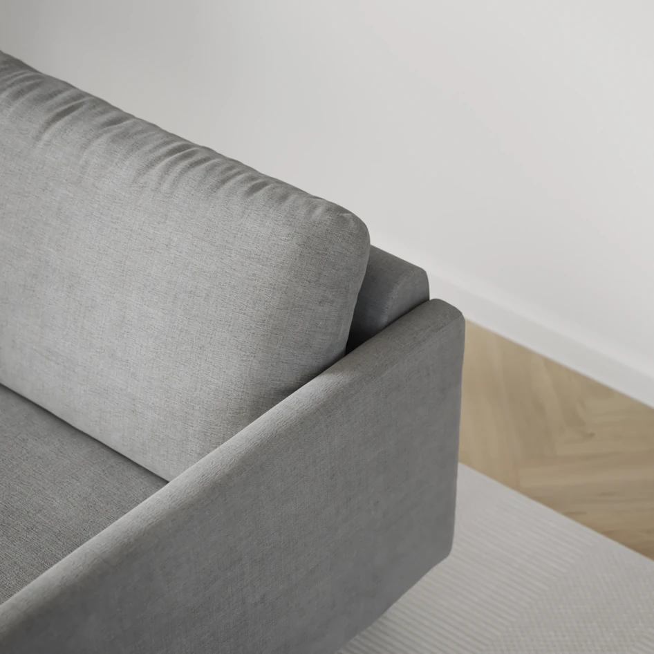 Madison - 2-sits soffa med divan vänster och schäslong höger - Grå