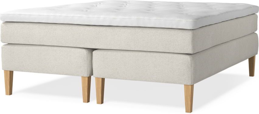 Delux Sense - Kontinentalsäng, dubbelsäng med bäddmadrass - Beige