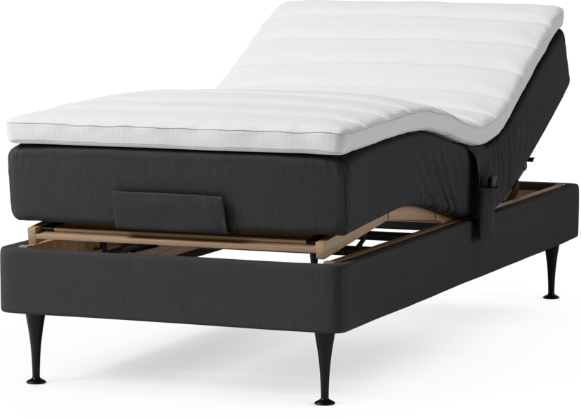 Roma Family - Ställbar säng, enkelsäng med bäddmadrass, B 80-120