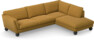 Madison Lux - 3-sits soffa med divan höger - Gul