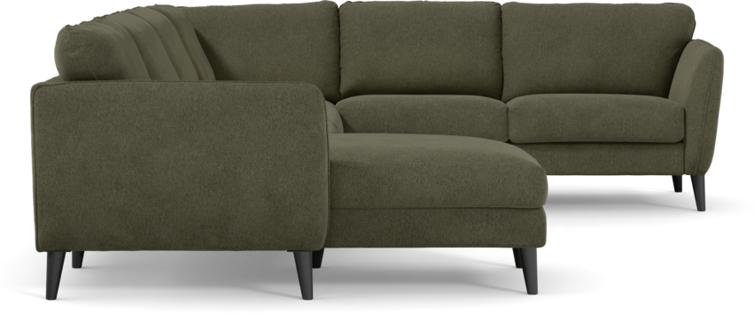 Bridge - Hörnsoffa, 3+2-sits med schäslong vänster - Grön