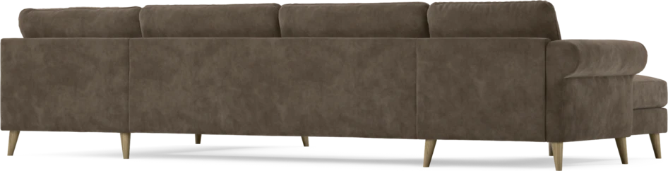 Bridge - 3-sits soffa med schäslong vänster och divan höger - Brun