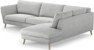 Madison Lux - 3-sits soffa med divan höger - Grå