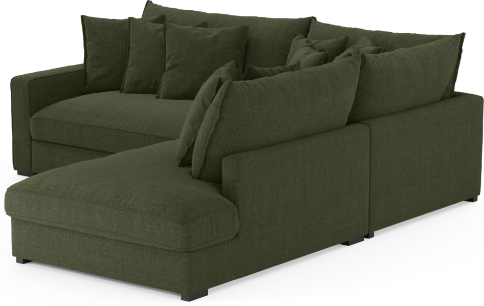 Rossi - 2-sits soffa med divan höger - Grön