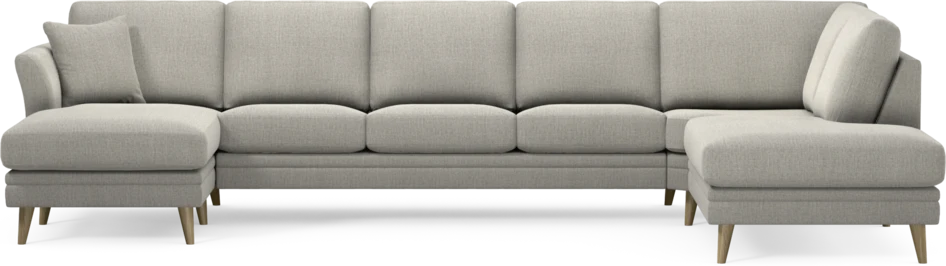 Eden - 3-sits soffa med schäslong vänster och divan höger - Grå