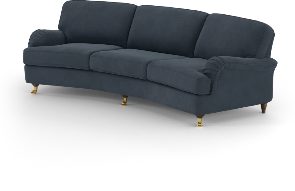 Oxford - 3-sits soffa svängd - Blå