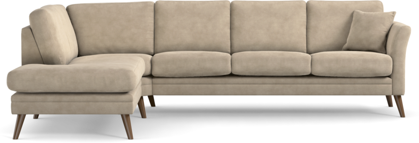 Eden - 3-sits soffa med divan - Brun