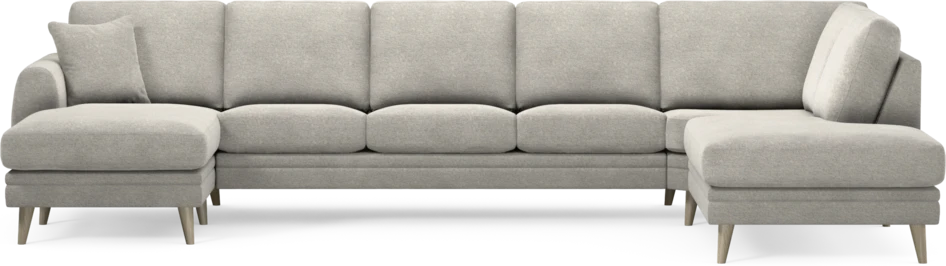 Eden - 3-sits soffa med schäslong vänster och divan höger - Grå