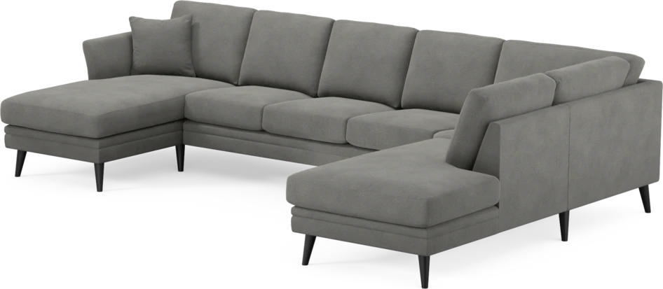 Eden - 3-sits soffa med schäslong vänster och divan höger - Grå
