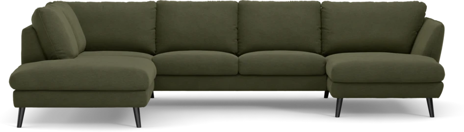 Madison Lux - 2-sits soffa med divan vänster och schäslong höger - Grön