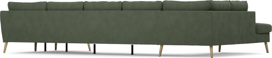 County - 4-sits soffa med divan vänster och schäslong höger - Grön