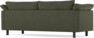 Cherrie - 3-sits soffa, hel dyna, fast klädsel - Grön