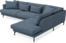 Harper - 3-sits soffa med divan höger - Blå