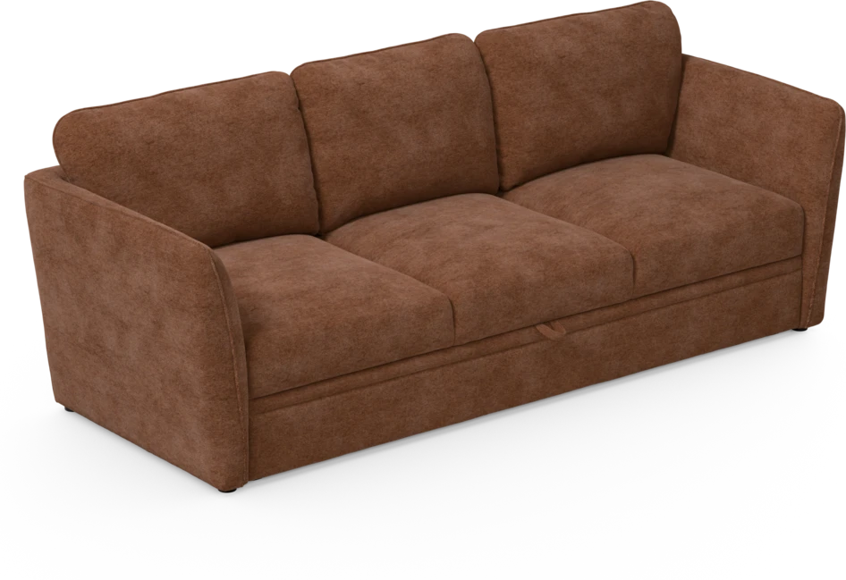Öland - Bäddsoffa 3-sits, längsbäddad - Orange