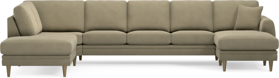 Eden - 3-sits soffa med divan vänster och schäslong höger - Beige