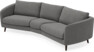 Madison - 3-sits soffa svängd, 90 cm - Grå