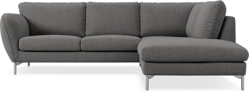 Madison - 2-sits soffa med divan höger - Grå