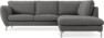 Madison - 2-sits soffa med divan höger - Grå