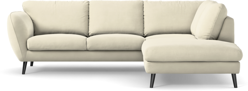 Madison Lux - 2-sits soffa med divan höger - Vit