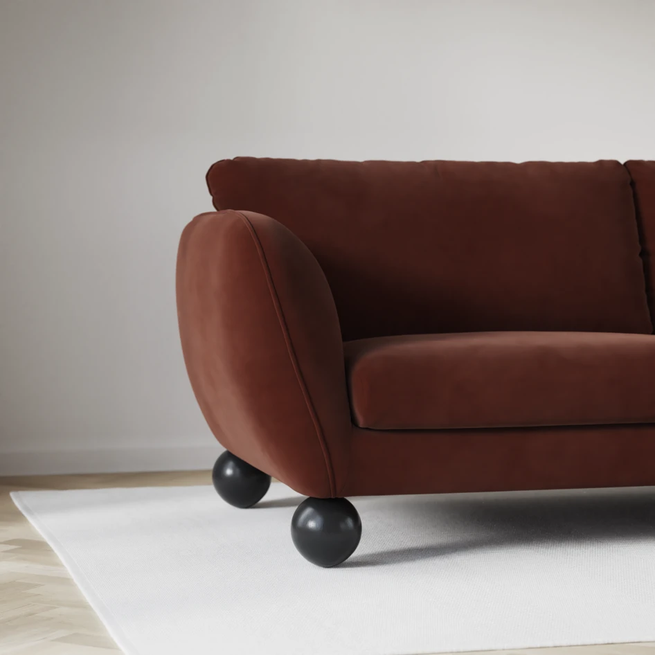 Madison Lux - Hörnsoffa 2+3-sits, hörn 2 - Orange