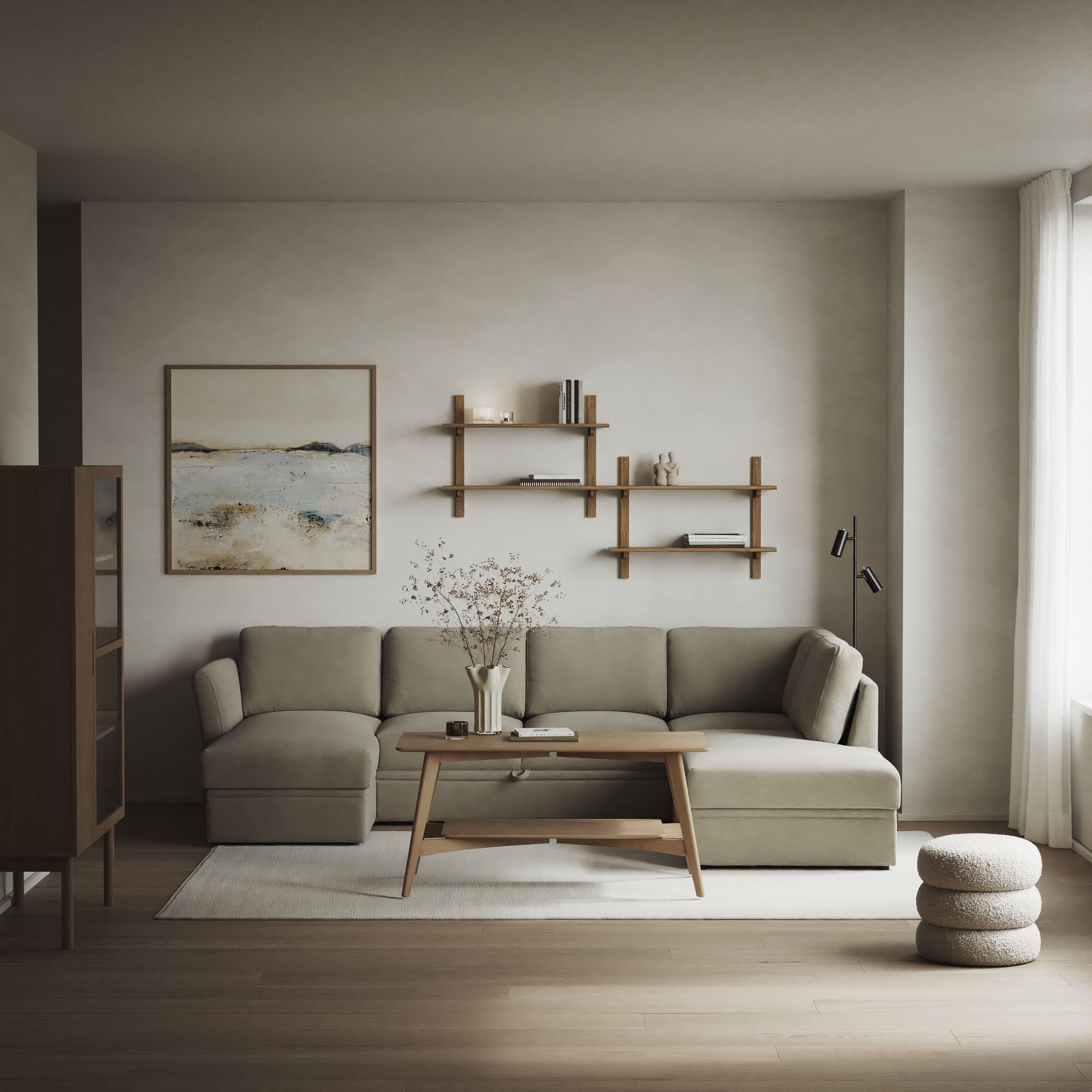 Öland - Bäddsoffa med schäslong vänster och divan höger - inspiration