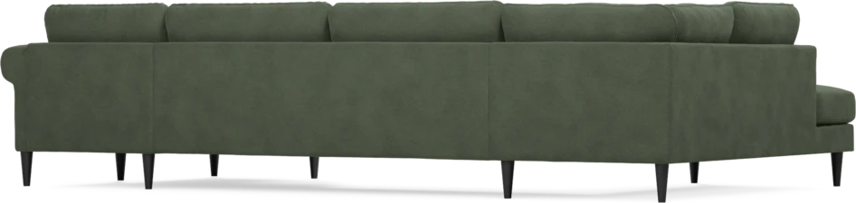 Bridge - 3-sits soffa med divan vänster och schäslong höger - Grön