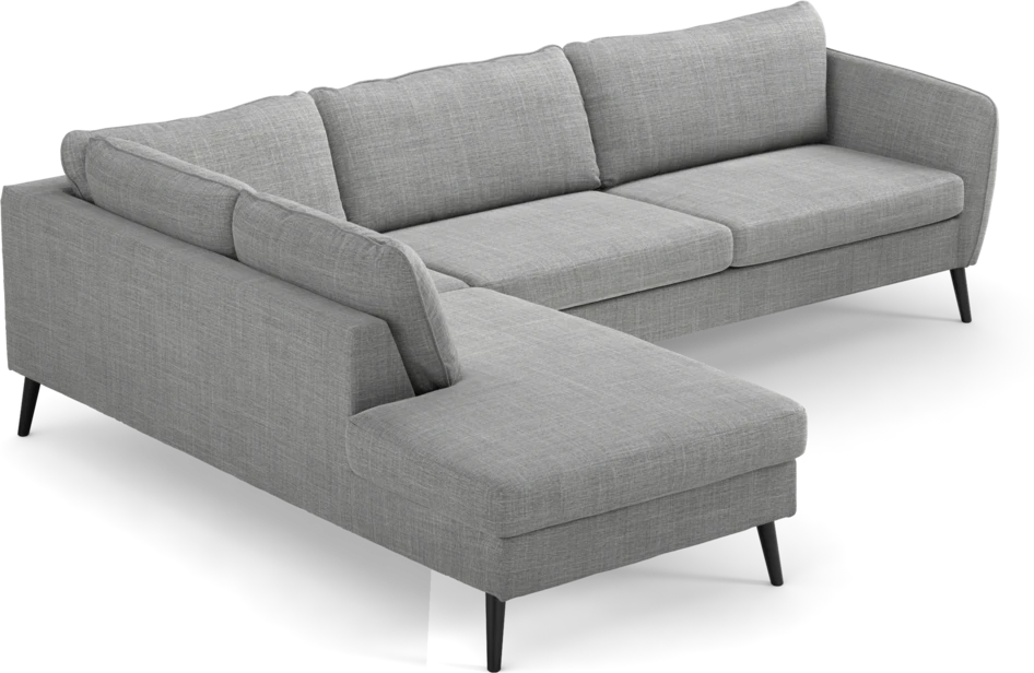 County - 2,5-sits soffa med divan vänster - Grå