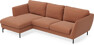 Madison Lux - 2-sits soffa med schäslong vänster - Orange