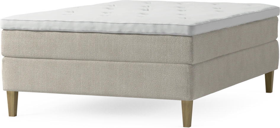 Delux Sense - Kontinentalsäng, enkelsäng 140 cm med bäddmadrass och sängben