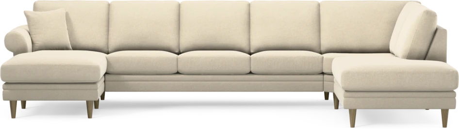 Eden - 3-sits soffa med schäslong vänster och divan höger - Beige