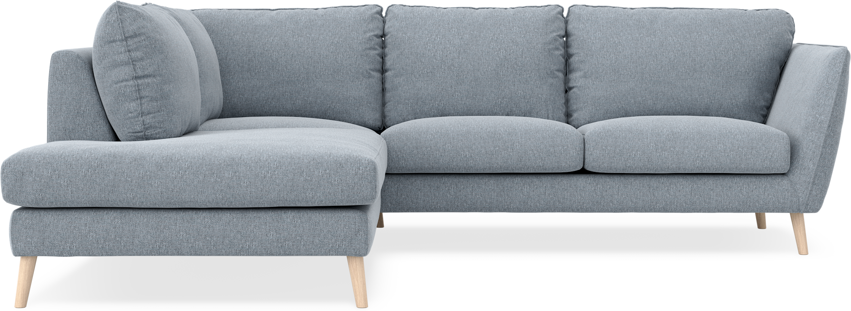 Madison - 2-sits soffa med divan vänster - Blå