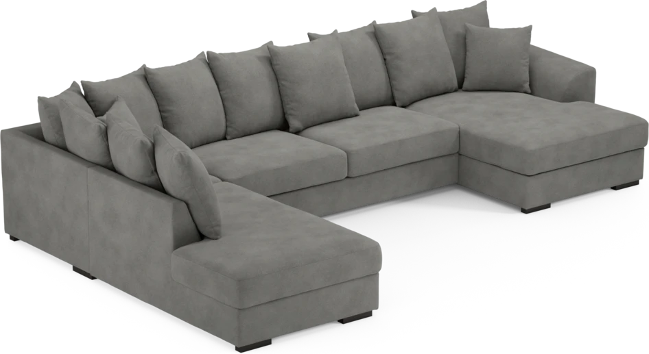 Town - 3-sits soffa med divan vänster och schäslong höger - Grå