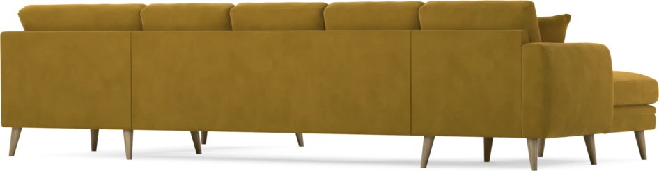 Eden - 3-sits soffa med schäslong vänster och divan höger - Gul