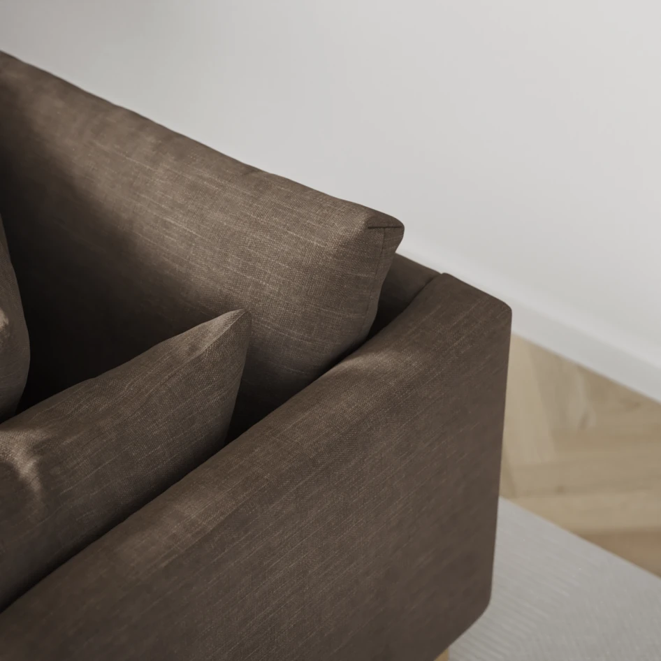 Harper - 3-sits soffa - Brun