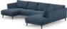 Madison Lux - 2-sits soffa med schäslong vänster och divan höger - Blå