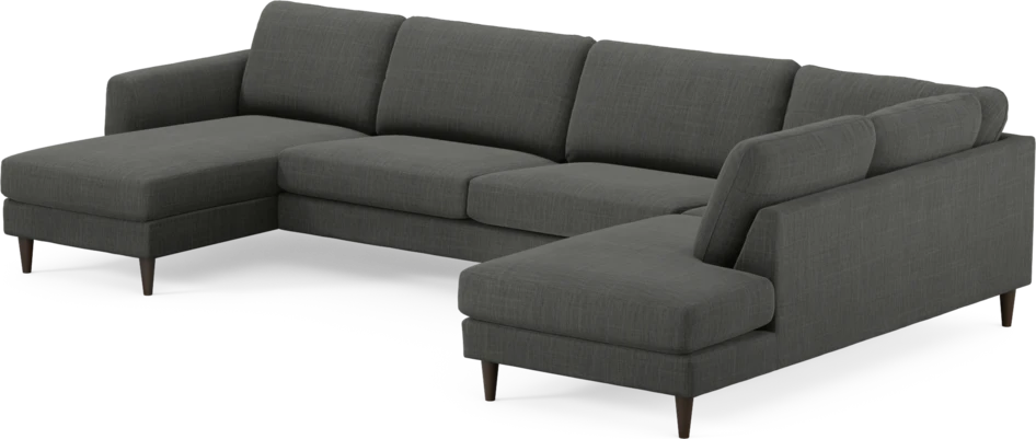 Bridge - 3-sits soffa med schäslong vänster och divan höger - Grå