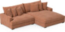 Rossi - 2-sits soffa med schäslong XL höger - Gul