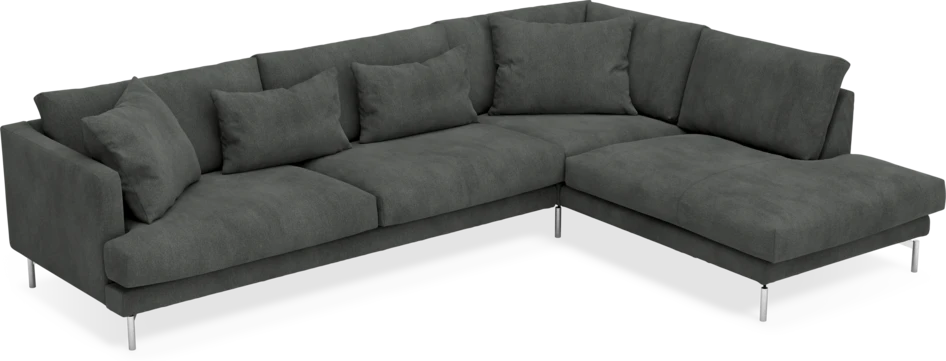 Harper - 3-sits soffa med divan höger - Grå