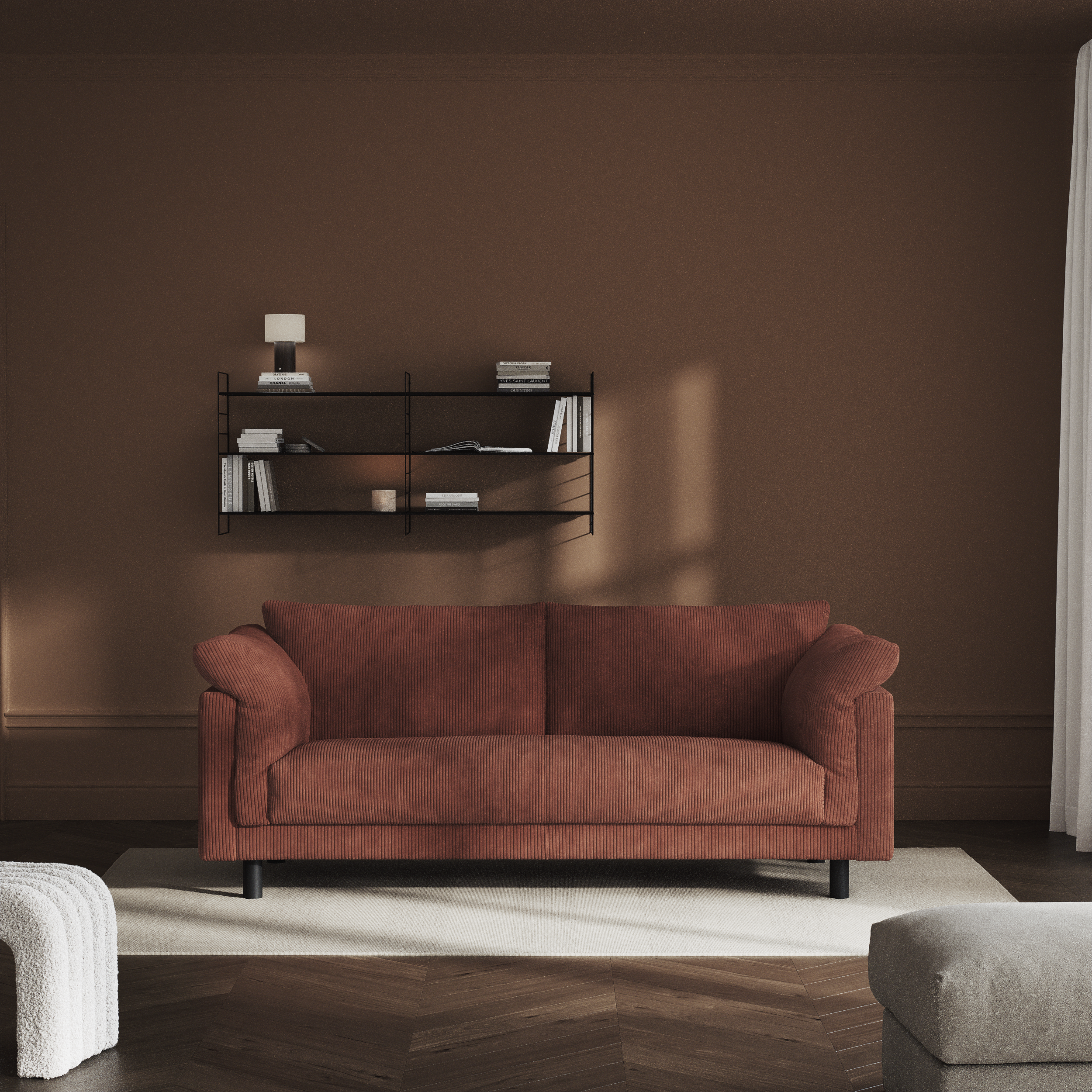 Cherrie - 2,5-sits soffa, hel dyna, fast klädsel - inspiration