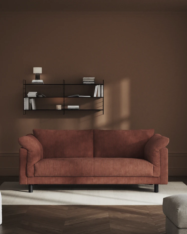 Cherrie - 2,5-sits soffa, hel dyna, fast klädsel - inspiration