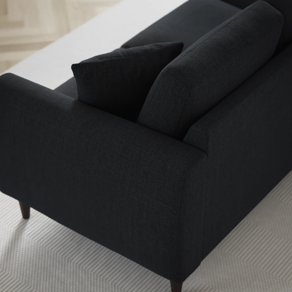 Eden - 3-sits soffa med schäslong vänster och divan höger - Blå