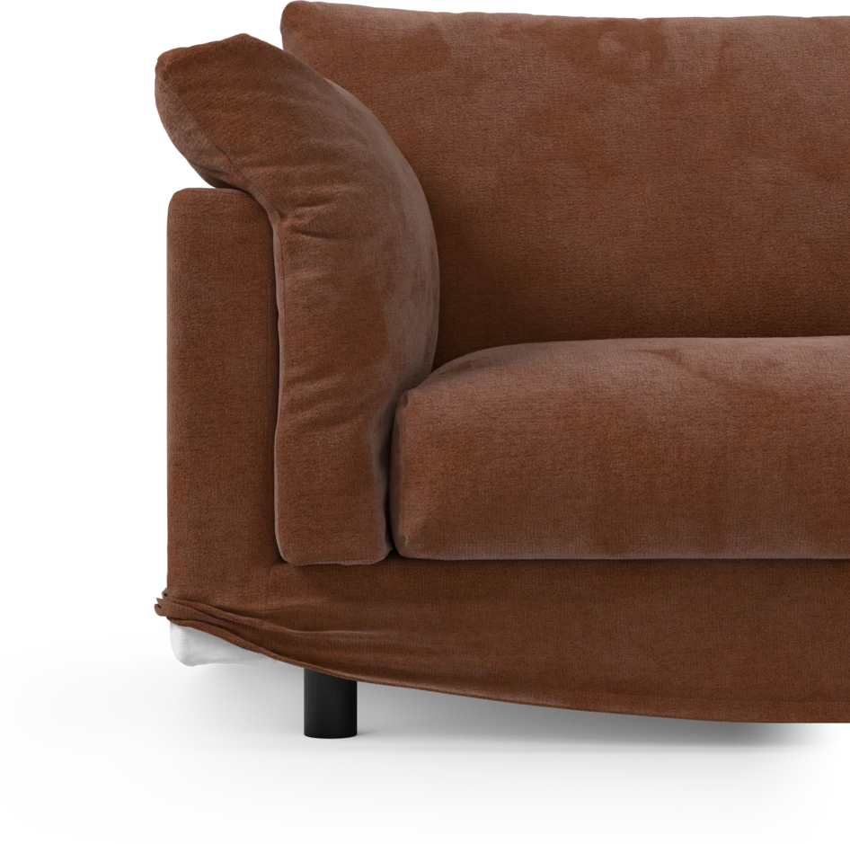 Cherrie Klädsel - Klädsel till 3-sits soffa med divan vänster - Orange