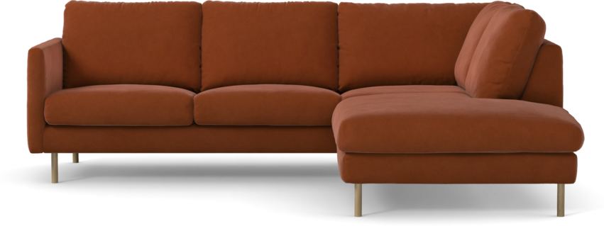 Madison Lux - 2-sits soffa med divan höger - Röd