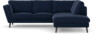 Madison - 2-sits soffa med divan höger - Blå