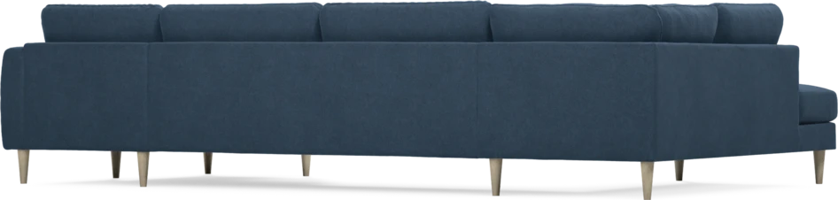 Bridge - 3-sits soffa med divan vänster och schäslong höger - Blå